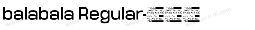 balabala Regular字体转换